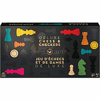 Cardinal Legacy Deluxe Chess & Checkers Wooden Set