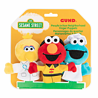 Sesame Street People in Your Neighborhood Finger Puppets Set of 3, 3 in - Sesame Street