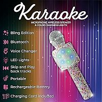 Sing-Along Bling Karaoke Microphone - Rainbow