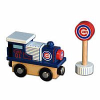 Chicago Cubs Wooden Toy Train Engine
