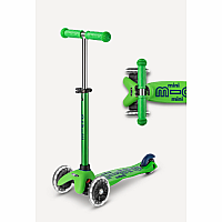 Micro Mini Deluxe LED Scooter - Green/Blue