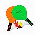Jazzminton 2 in 1 Lite Outdoor Badminton Set